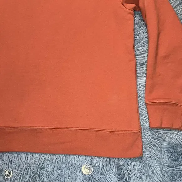 Zara Crewneck Sweatshirt Size Medium Mens Classic Salmon Casual Preppy - Picture 7 of 11